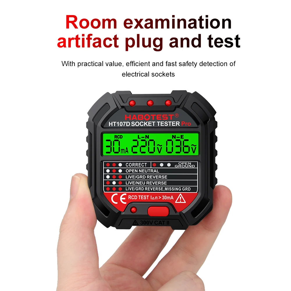 Power Tools Uk Review - HT106/HT107 Presa di corrente digitale Rilevatore