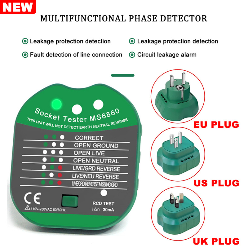 Power Tools Uk Review - 30mA Socket Tester presa di prova
