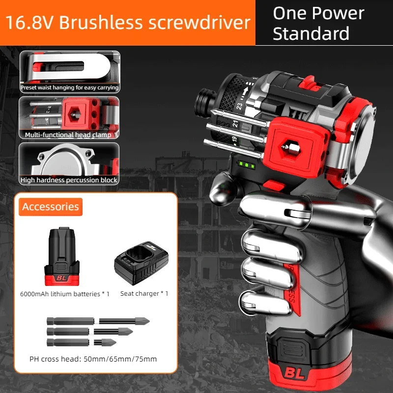 Power Tools Ingco - NANWEI Trapano Elettrico Brushless Cordless Knockable