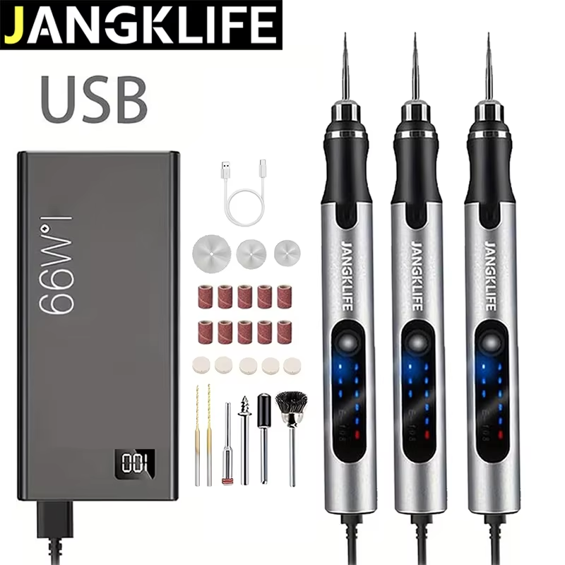 Power Tools Ingco - JANGKLIFE Kit Utensile Rotante Ricaricabile USB