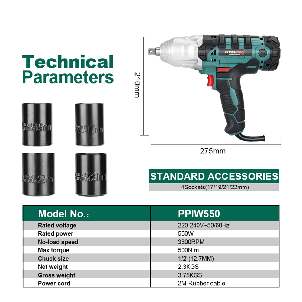 Chiave a Impulsi Elettrica POS - Power Tools Ingco recensione e prezzo